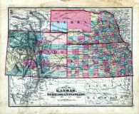 State Maps - Kansas, Nebraska, Colorado, Fayette County 1875